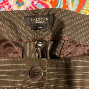 Talbots Brown Pinstripe Skirt